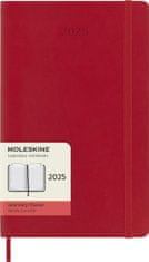 Moleskine Diár 2025 - mäkké dosky L, denný, červený