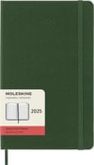 Moleskine Diár 2025 zelený L, denný, tvrdý