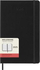 Moleskine Diár 2025 - tvrdé dosky L, denný, čierny