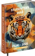 Študentský diár Tiger (september 2024 - december 2025), 9,8 × 14,5 cm