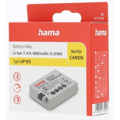 HAMA fotoakumulátor Canon LP-E5, Li-Ion 7,4 V/800 mAh