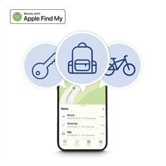 HAMA lokalizačný čip / vyhľadávač kľúčov / predmetov, Apple Find My, certifikácia MFi, Bluetooth, biely