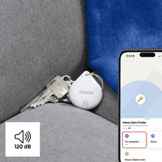 HAMA lokalizačný čip / vyhľadávač kľúčov / predmetov, Apple Find My, certifikácia MFi, Bluetooth, 4 ks