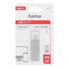 HAMA USB flash disk UNI-C Classic, USB-C 3.1, 256 GB, 70 MB/s