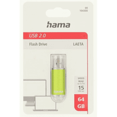 HAMA flashdisk Laeta, USB 2.0, 64 GB, zelený