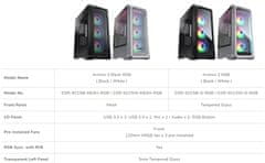 COUGAR PC skriňa ARCHON 2 Mesh RGB White Mid Tower Mesh Front Panel 3 x ARGB Fans 3mm TG Left Panel