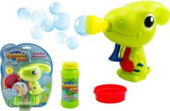 SPARKYS Bublifuková pištoľ Bubble Fun Dinosaurus s náplňou zelená