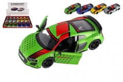 Teddies Auto Kinsmart 2020 Audi R8 Coupé 1:36 kov/plast 12,5 cm 4 farby na spätné natiahnutie