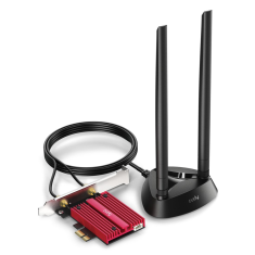 Cudy AX5400 Wi-Fi 6E PCI-Express sieťová karta, Tri-Band, ext. anténa so stojanom (WE4000)