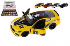 Teddies Auto Kinsmart BMW M8 Competition Coupé 1:38 kov/plast 12,5 cm 4 farby na spätné natiahnutie