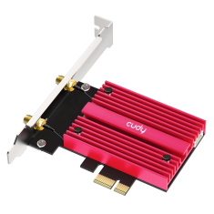 Cudy AX5400 Wi-Fi 6E PCI-Express sieťová karta, Tri-Band, ext. anténa so stojanom (WE4000)