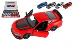 Teddies Auto Kinsmart 2024 Ford Mustang Dark Horse 1:38 kov/plast 12,5 cm 4 farby na spätné nat.