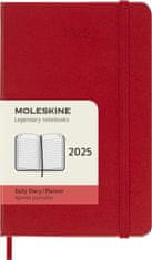 Moleskine Diár 2025 - tvrdé dosky S, denné, červené