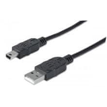 Manhattan Prepojovací kábel USB 2.0 mini B5, 1,8m