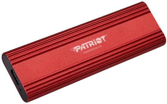 PATRIOT TRANSPORTER Lite 512GB Portable SSD / USB 3.2 Gen2 / USB-C / externé / hliníkové telo / červený