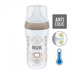 Dojčenská fľaša NUK Perfect Match Temperature Control 260 ml hnedá