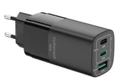 CubeNest S3D0 GaN Adaptér 65W čierna - (2× USB-C až 65 W, 1× USB-A až 60 W), prepäťová a podpäťová ochrana