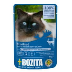 Bozita Cat Sterilised kúsky v omáčke so sobím mäsom, vrecko 85 g