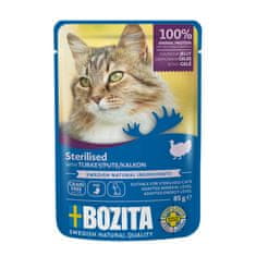 Bozita Cat Sterilised kúsky v želé s morčacím, vrecko 85 g