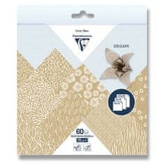 Clairefontaine Sada papierov Origami Flowers kraft 60 listov