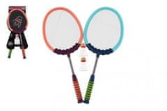 Teddies Súprava badminton 2 pálky plast/látka 60cm 2 ks loptička/košíček