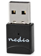 Nedis Wi-Fi dongle/ AC600/ 2.4/5 GHz (Dual Band)/ USB 2.0/ celková rýchlosť 600 Mbps/ OS verzia: Windows 8/10/11/ čierny