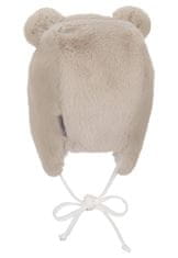 Sterntaler Čiapka zimná kožušina s uškami na zaväzovanie beige uni veľ. 47 cm- 9-12 m