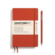 Leuchtturm1917 Zápisník Fox Red Paperback B6+ linajkový