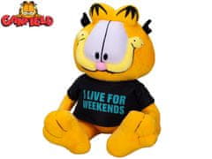 Garfield - &quot;I live for weekends&quot; 24 cm plyšový sediaci