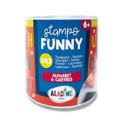 Aladine Pečiatky Stampo Funny Abeceda a číslice, 43 ks