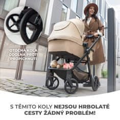 Kinderkraft Kočík kombinovaný 4v1 Newly Classic Grey + Mink PRO