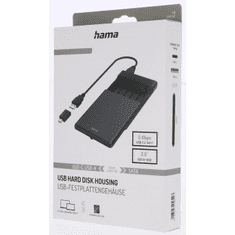 HAMA externý box na 2,5&quot; SSD/HDD disk, USB-A + USB-C, SATA, USB 3.2 Gen 1