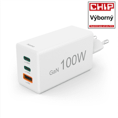 HAMA rýchla USB nabíjačka GaN 2x USB-C + USB-A, PD/QC, 100 W