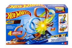 Hot Wheels Hračka Mattel HW Dráha so štyrmi slučkami