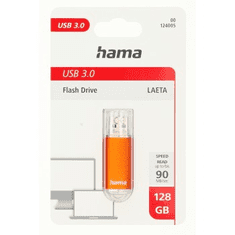 HAMA FlashPen Laeta, USB 3.0, 128 GB, 90 MB/s, hnedá