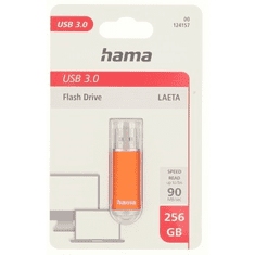 HAMA FleshPen Laeta, USB 3.0, 256 GB, 90 MB/s, hnedá