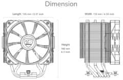 COUGAR chladenie FORZA 85 essential CPU Air Cooling 85x135x160mm HDB