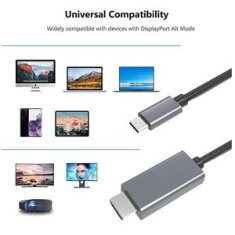 PremiumCord USB-C na HDMI kábel 2m rozlíšenie obrazu 8K @ 60Hz, 4K @ 144Hz Aluminium