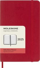 Moleskine Diár 2025 - mäkké dosky S, denný, červený