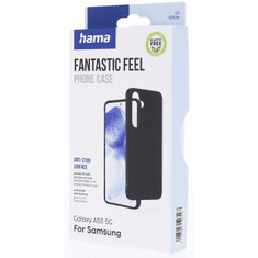 HAMA Fantastic Feel, kryt pre Samsung Galaxy A55 5G, hebký povrch, čierny