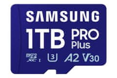 Samsung pamäťová karta 1TB PRO Plus micro SDXC CL10 U3 (č/z: až 180/až 130MB/s) + SD adaptér