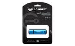 Kingston Ironkey Vault Privacy 50C/512GB/USB 3.2/USB-C/Modrá