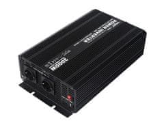 Napäťový menič Carspa CAR3KU-12 12V/230V+USB 3000W, modifikovaná sínus