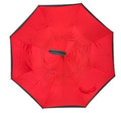 Dámsky holový dáždnik Inside out Plain Red Umbrella