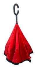 Dámsky holový dáždnik Inside out Plain Red Umbrella