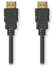 Nedis High Speed HDMI 2.0 kábel s ethernetom/ 4K@60Hz/ pozlátené konektory HDMI-HDMI/ čierny/ bulk/ 1,5m