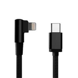 Gembird adaptér USB-C(M)/Lightning(M), dátový/nabíjací, opletený, pravoúhly, 0.2m