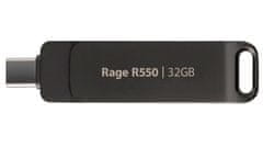 PATRIOT RAGE R550 32GB / USB Typ-A + USB Typ-C / USB 3.2 Gen 1 / šedá