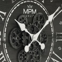 MPM QUALITY Dizajnové plastové hodiny s ozubeným súkolesím Vintage Timekeeper E01.4326.90