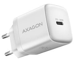 AXAGON nabíjačka do siete / ACU-PD30W / 1x USB-C / PD3.0 / PPS / QC4+ / SFC / AFC / Apple / 30W / biela